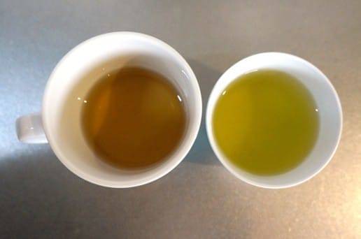 自家製の緑茶と比較
