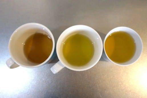 3種の緑茶の比較
