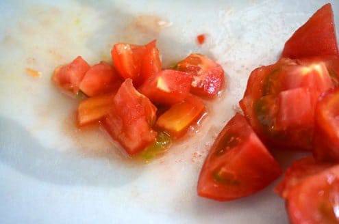 トマトの粗みじん切り