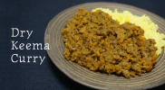 ドライキーマカレーを自家製カレー粉を使って作りました